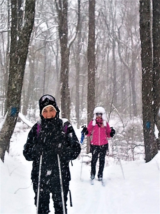 Peggy and Susan in the snow, Herrington Manor SP, MD