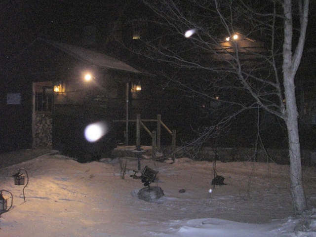 Garnet Hill Lodge at night