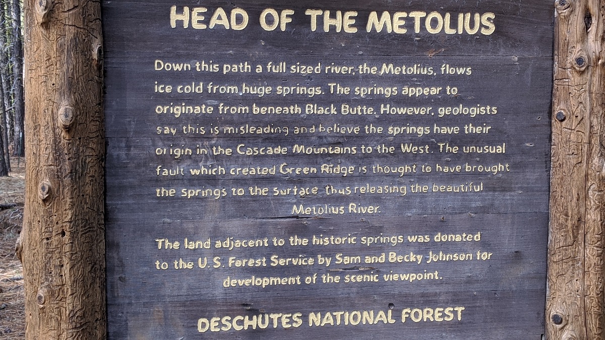 Explanation of the Metolius River