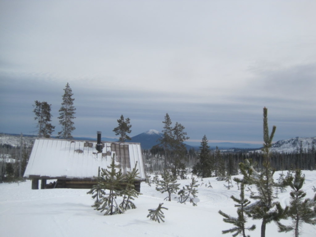 View of Black Butte from the warming hut