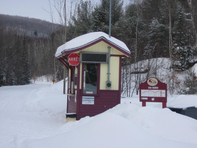 Place to pay the trail fee on Le Petit Trein du Nord