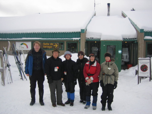 A hardy band of PATC-STS skiers in Quebec