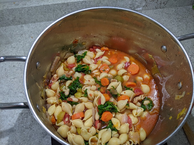 Hearty Minestrone soup for dinner