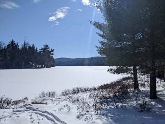 Woods Lake after our backcountry ski