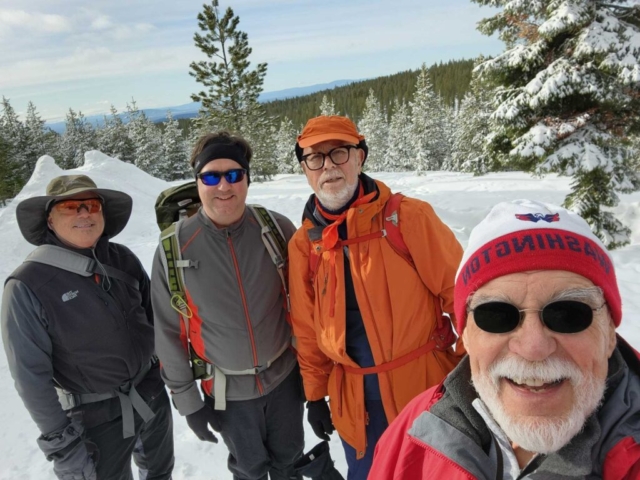 Ed, Brent, Ralph and Bela at Meissner Sno-Park, Bend, OR