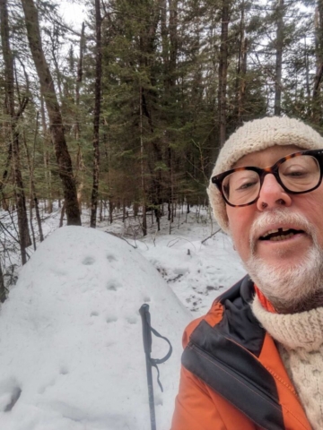 Ralph and a HooDoo on the ski trails, Lapland Lakes Nordic Center, NY
