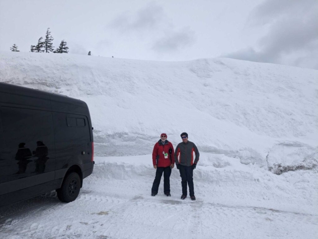Bela and Brent at Mt. Bachelor Alpine Ski Area, Bend, OR