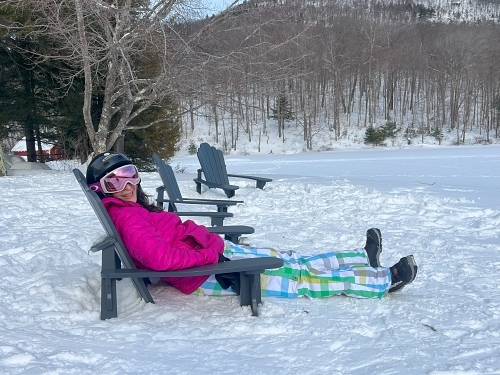 Marcie chilling at Woods Lake, NY