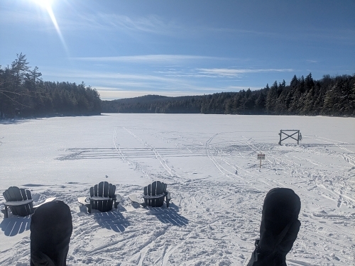 Woods Lake, at the end of the Lake Trail, Lapland Lake Nordic Ski Area, NY