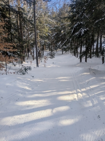 Groomed trails at Lapland Lake