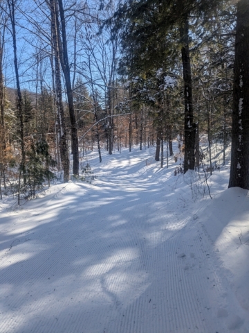 Groomed trails at Lapland Lake