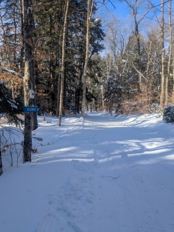 Groomed trails at Lapland Lake