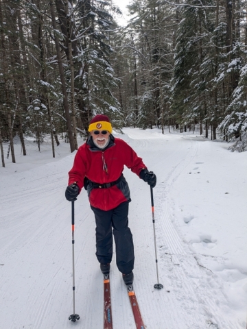 Bela on the trail, Lapland Lake