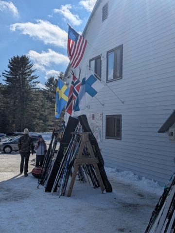 Nordic flags at Lapland Lake